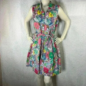 Talbots Floral Sleeveless shirt dress